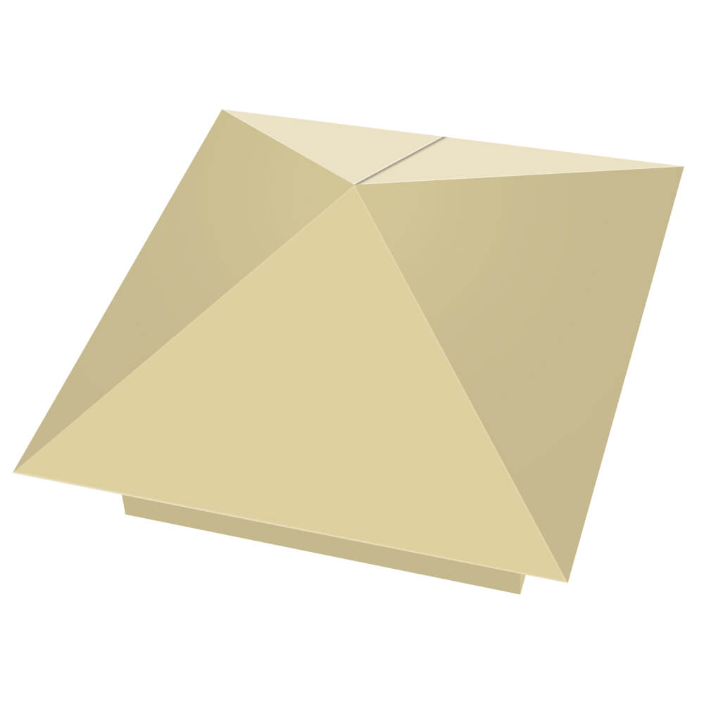 Колпак металлический 400х400мм RAL1014 Бежевый заборный Калуга фото