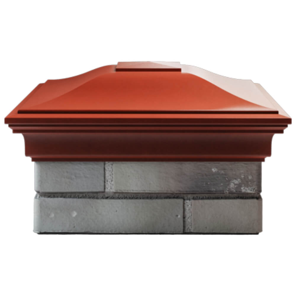 Колпак Zking Монблан Красный на столб 1.5х1.5 кирпича (385х385мм) Калуга фото