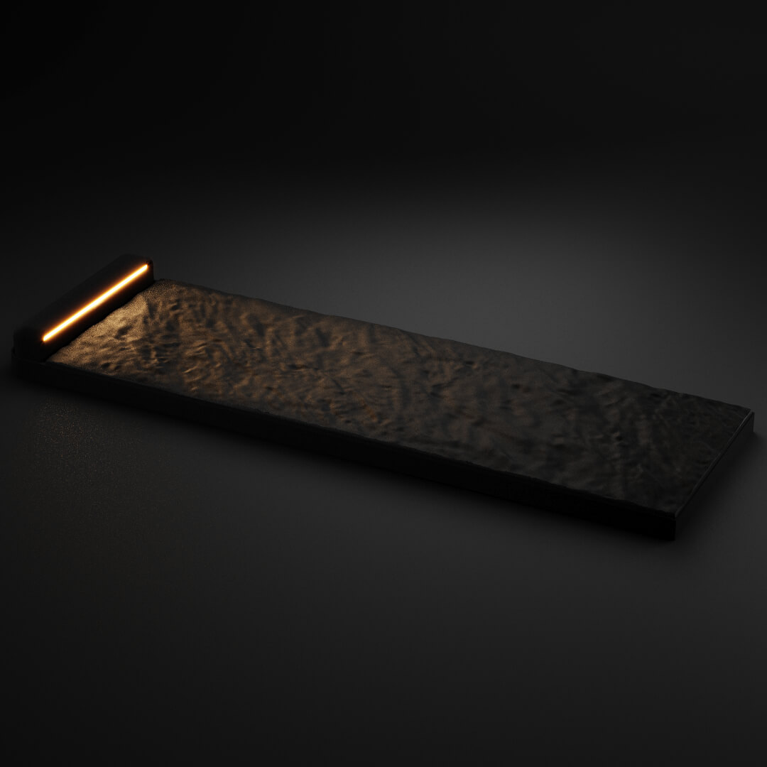 LED Светильник для шаговой плиты STONE Черный Сланец 330х75х98мм в Калуге фото