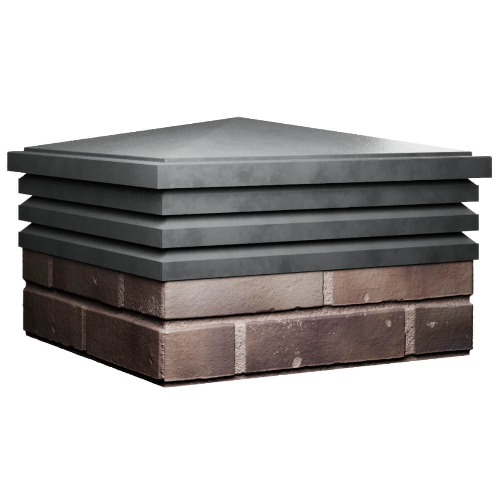 Колпак Zking Бона ХайТек Серый на столб 2х2 кирпича (513х513мм) в Калуге фото