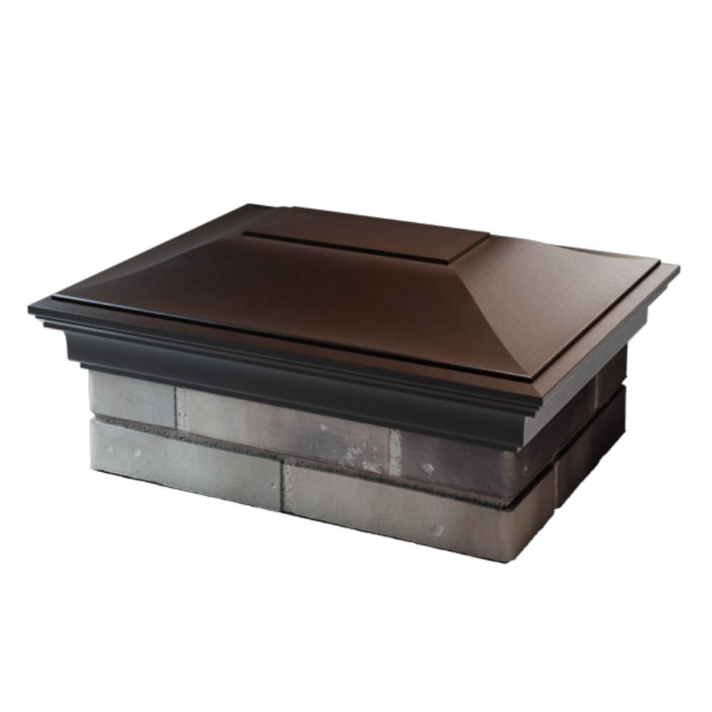 Колпак Zking Монблан Коричневый на столб 2х1.5 кирпича (515х385мм) в Калуге фото