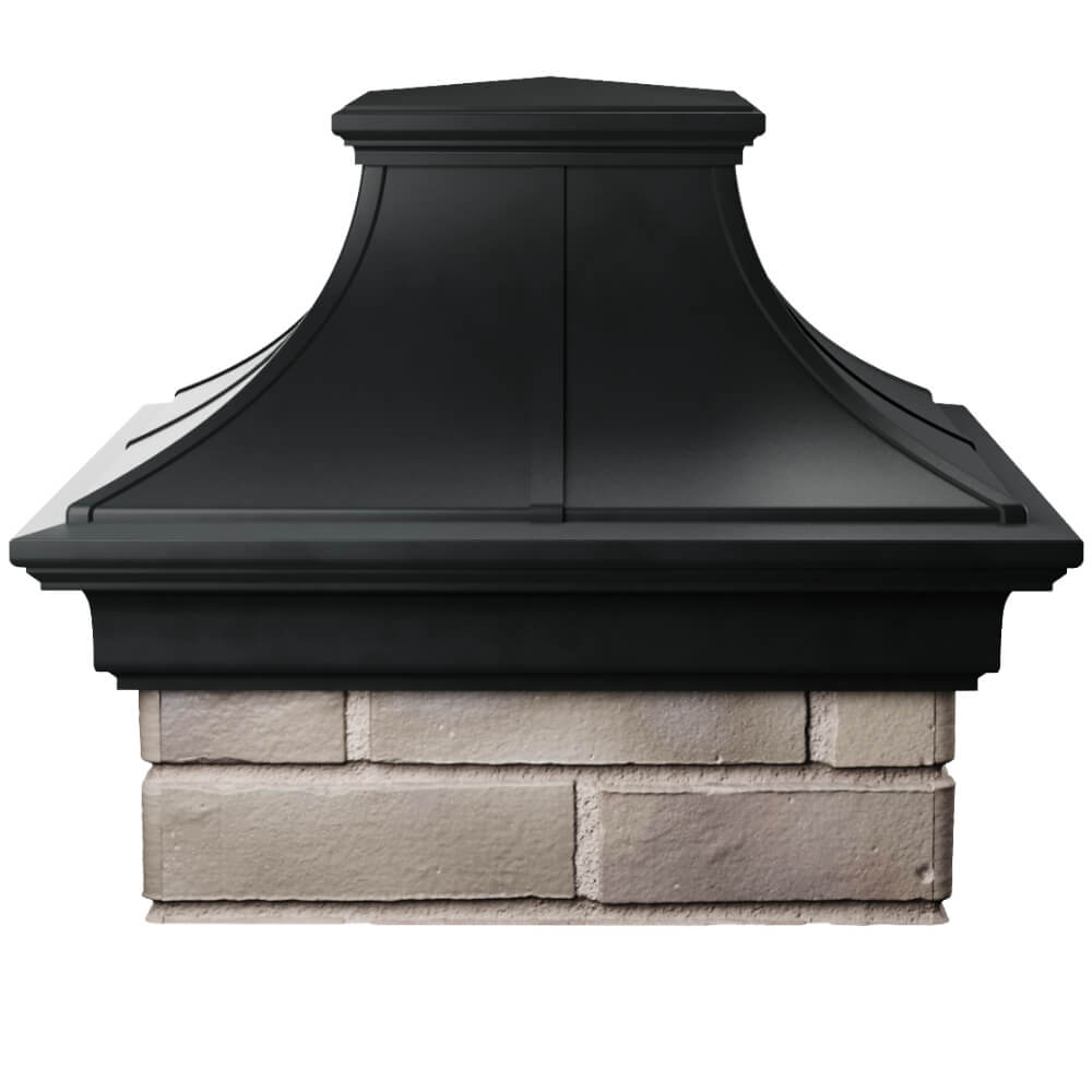 Колпак Zking Монблан Премиум Черный на столб 1.5х1.5 кирпича (385х385мм) Калуга фото