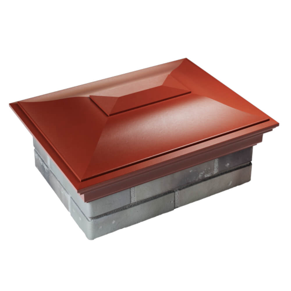 Колпак Zking Монблан Красный на столб 2х1.5 кирпича (515х385мм) Калуга фото