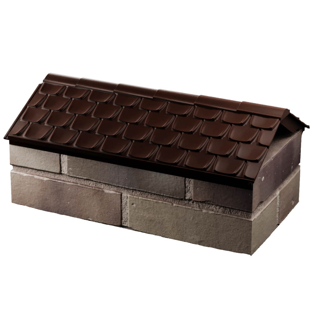 Парапет Zking Эльбрус Коричневый с посадкой на 1 кирпич (255мм) в Калуге фото