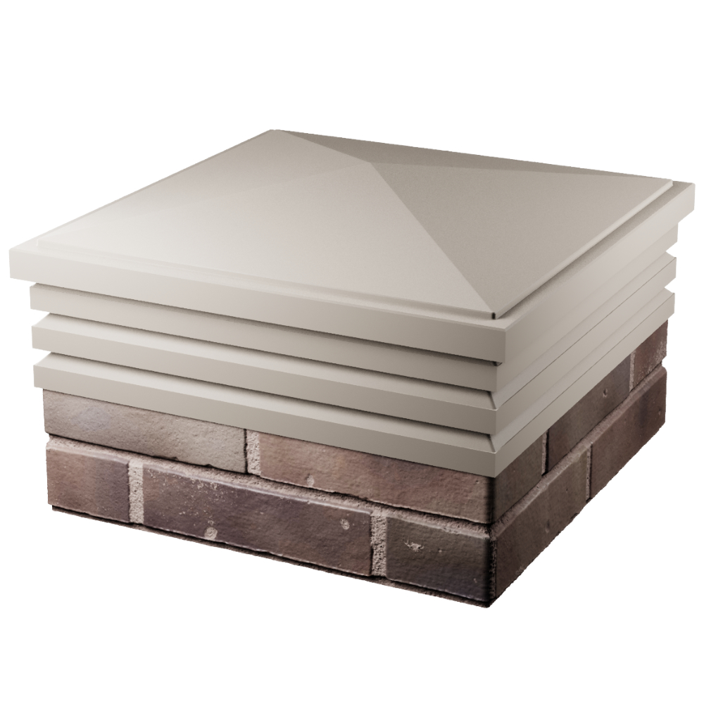 Колпак Zking Бона ХайТек Бежевый на столб 2х2 кирпича (513х513мм) в Калуге фото