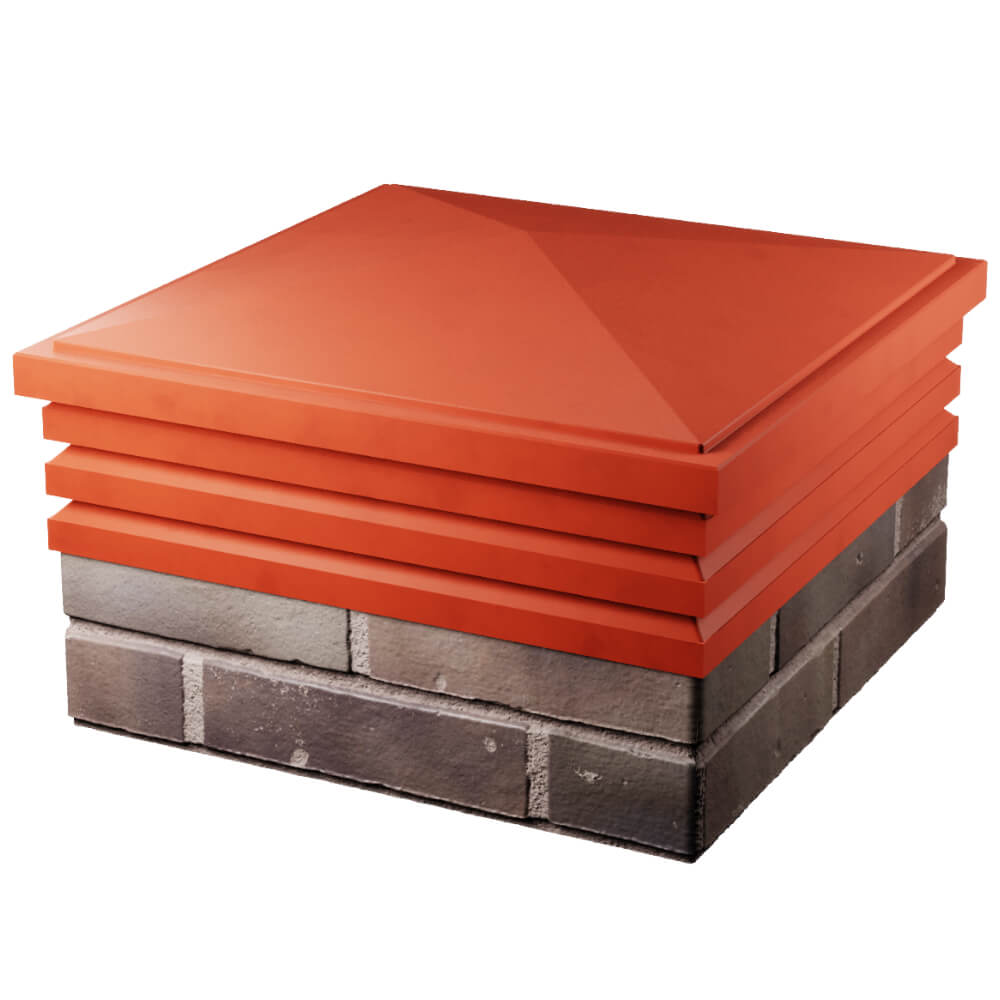 Колпак Zking Бона ХайТек Красный на столб 2х2 кирпича (513х513мм) в Калуге фото