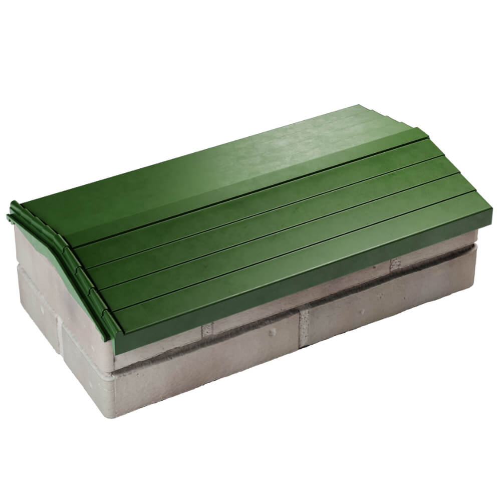 Парапет Zking Бона ХайТек Зеленый с посадкой на 1 кирпич (200/225/255мм) в Калуге фото