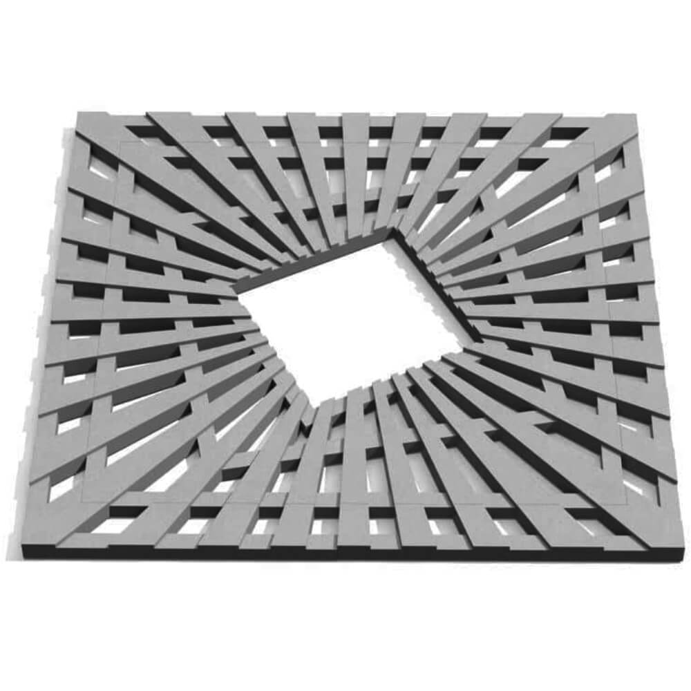 Приствольная решетка для дерева ZKING ATMOSPHERE 1.2х1.2м Серая Калуга фото