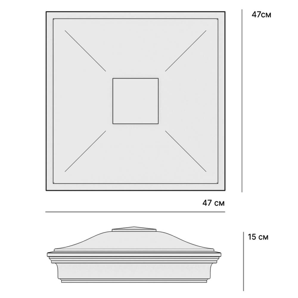 Колпак Zking Монблан Коричневый на столб 1.5х1.5 кирпича (385х385мм) в Калуге фото