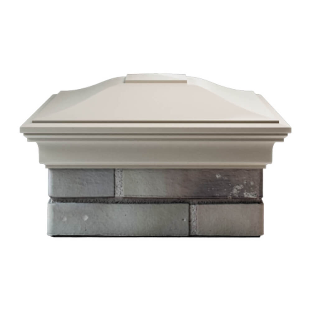 Колпак Zking Монблан Бежевый на столб 1.5х1.5 еврокирпича 0.7НФ (355х355мм) Калуга фото