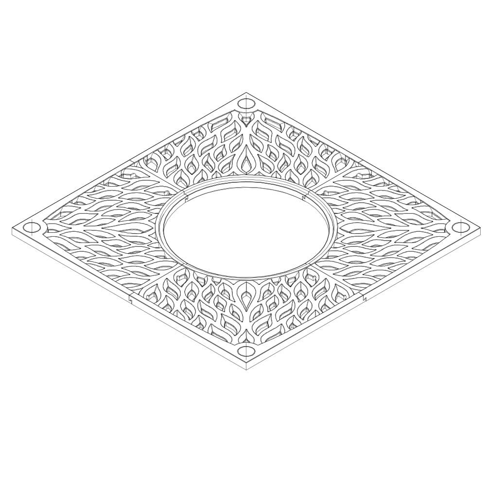 Приствольная решетка для дерева ZKING CRUST 2х2м Черная в Калуге фото