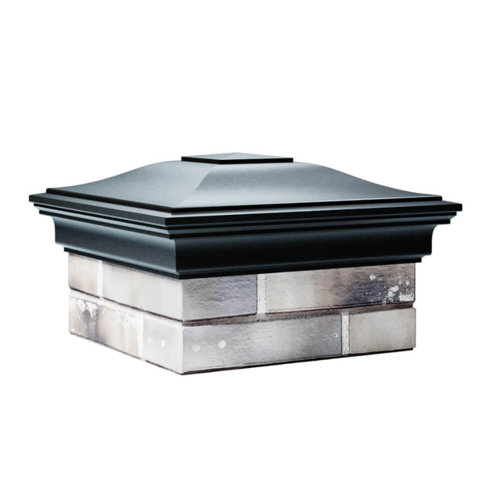 Колпак Zking Монблан Черный на столб 1.5х1.5 еврокирпича 0.7НФ (355х355мм) в Калуге фото