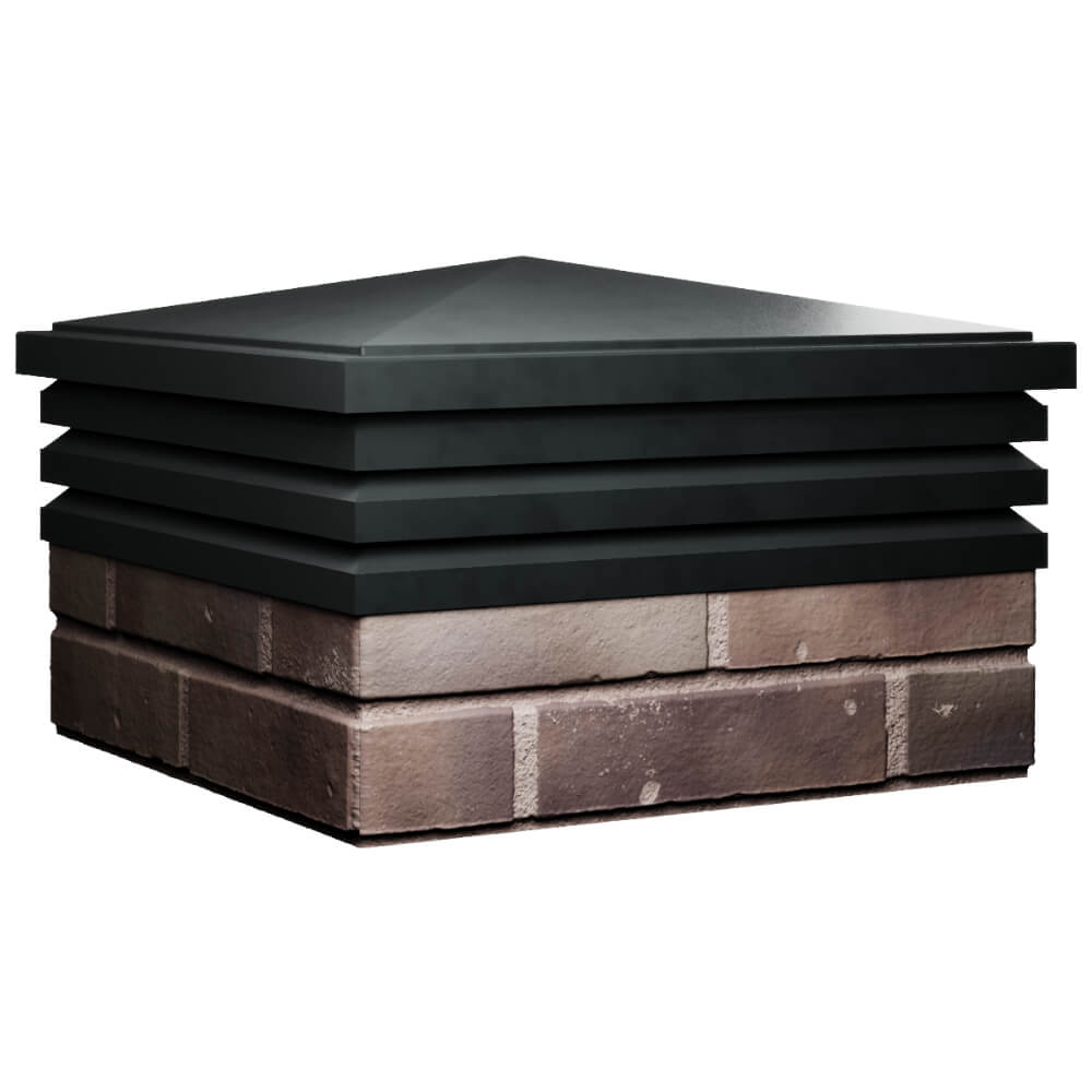 Колпак Zking Бона ХайТек Черный на столб 2х2 кирпича (513х513мм) в Калуге фото