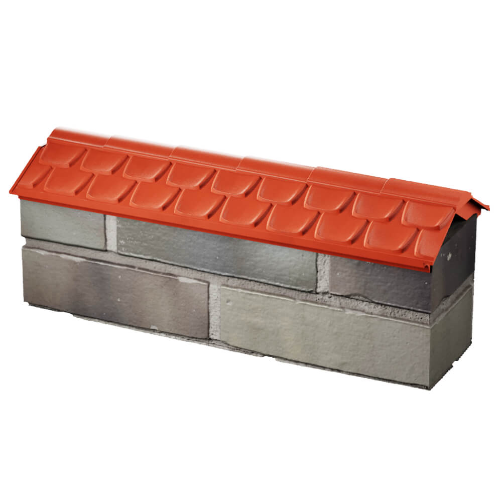 Парапет Zking Эльбрус Красный с посадкой на 0.5 кирпича (130мм) в Калуге фото