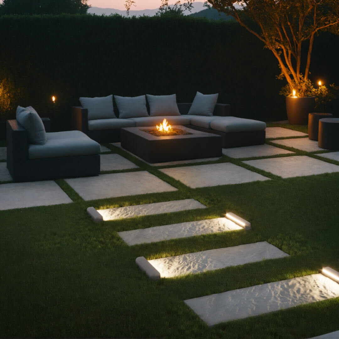 LED Светильник для шаговой плиты STONE Светлая Галька 330х75х98мм в Калуге фото