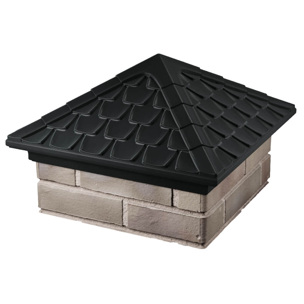 Колпак Zking Эльбрус Черный на столб 1.5х1.5 кирпича (385х385мм) в Калуге фото