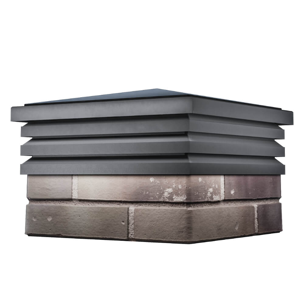 Колпак Zking Бона ХайТек Серый на столб 1.5х1.5 кирпича (385х385мм) в Калуге фото