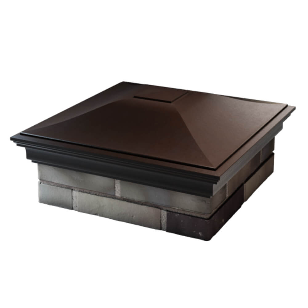 Колпак Zking Монблан Коричневый на столб 2х2 кирпича (515х515мм) в Калуге фото