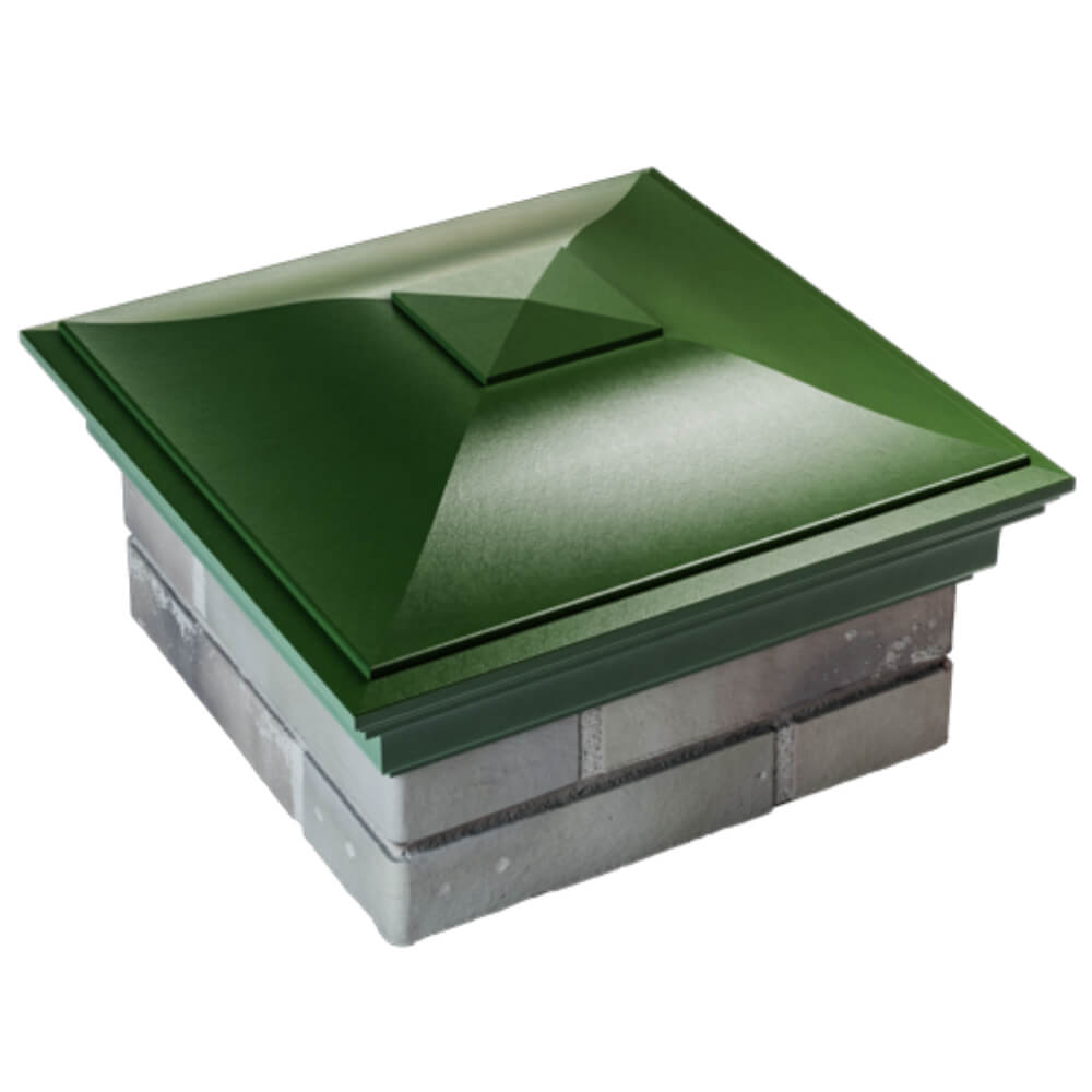 Колпак Zking Монблан Зеленый на столб 1.5х1.5 кирпича (385х385мм) в Калуге фото