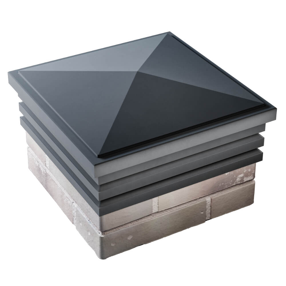 Колпак Zking Бона ХайТек Серый на столб 1.5х1.5 кирпича (385х385мм) в Калуге фото