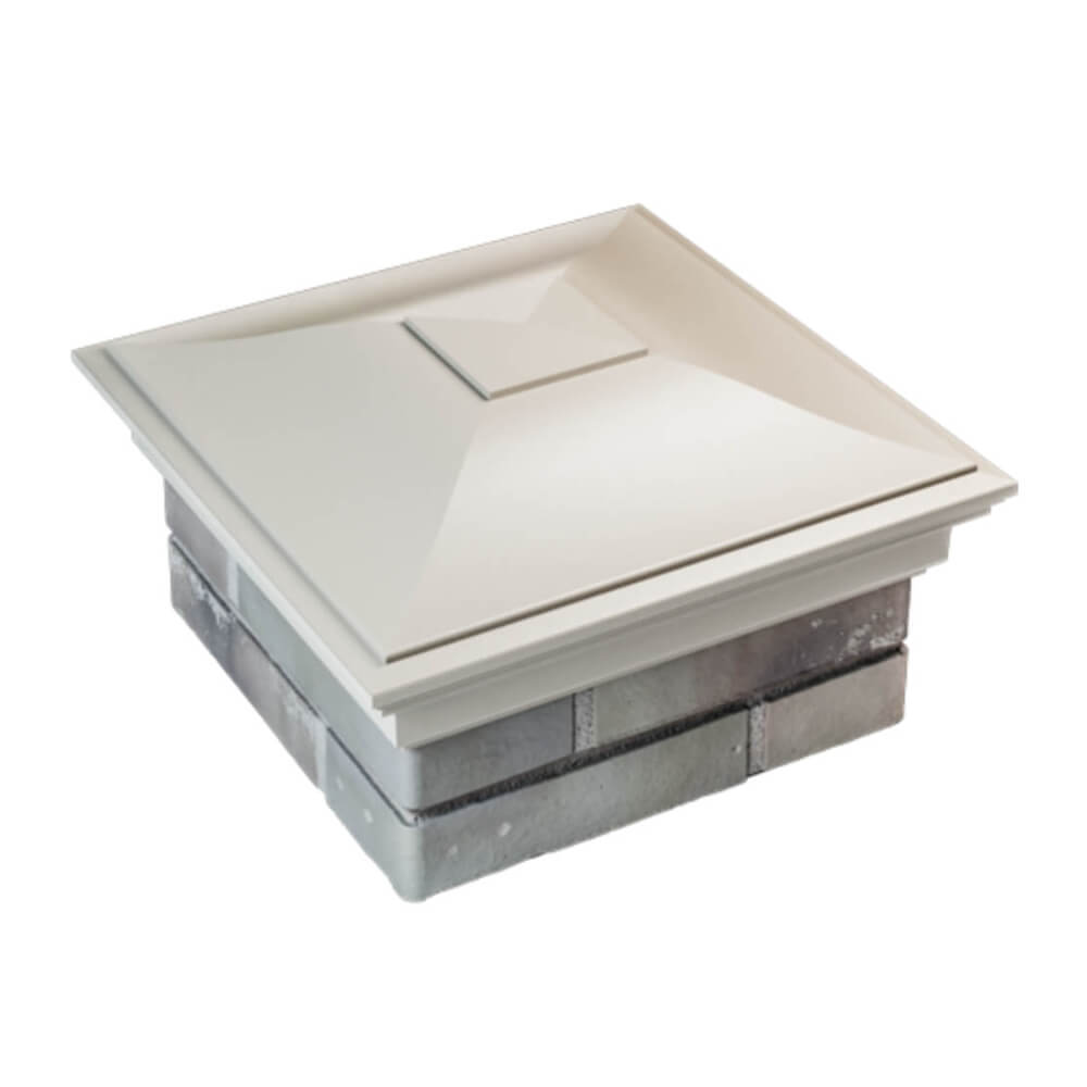 Колпак Zking Монблан Бежевый на столб 1.5х1.5 еврокирпича 0.7НФ (355х355мм) в Калуге фото