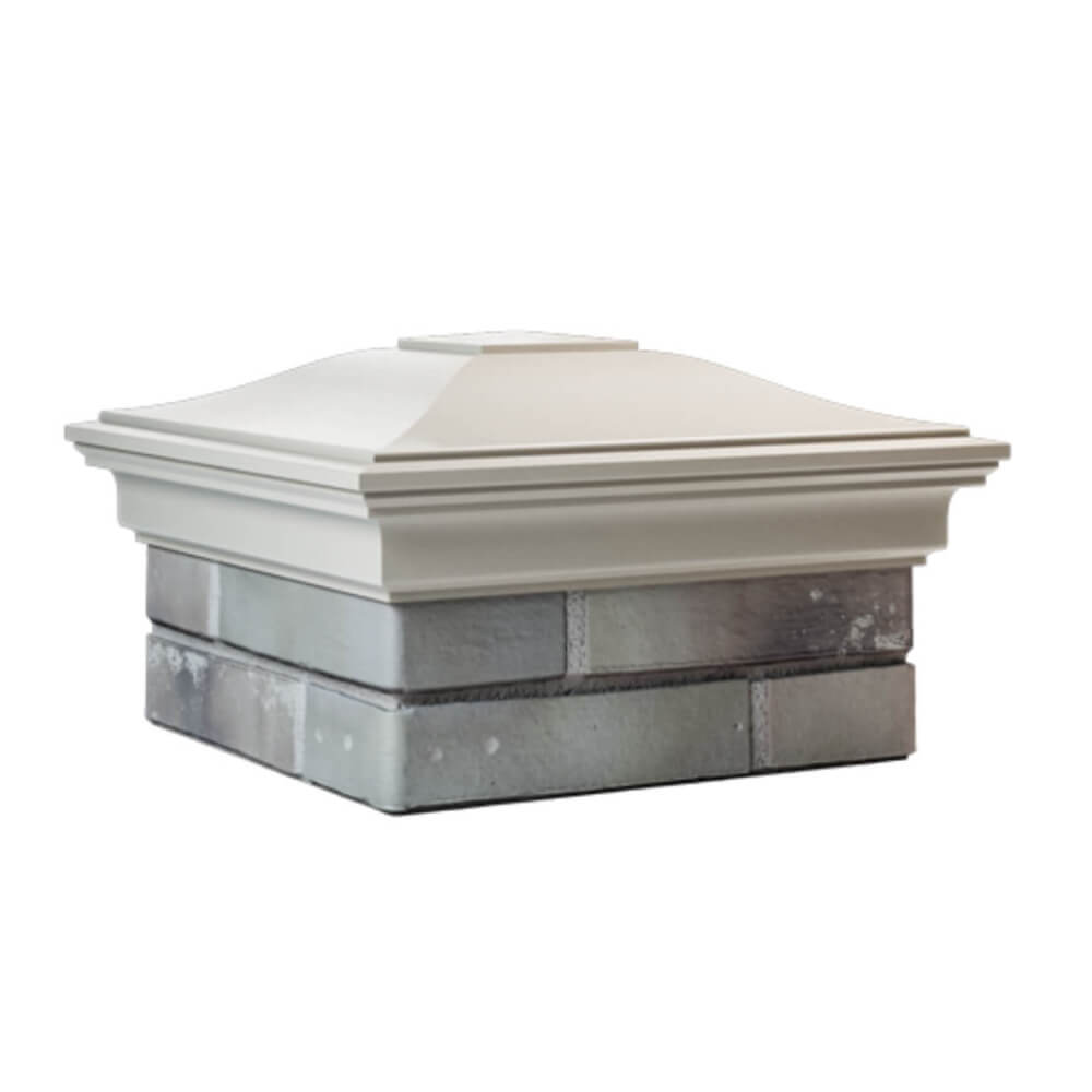 Колпак Zking Монблан Бежевый на столб 1.5х1.5 еврокирпича 0.7НФ (355х355мм) в Калуге фото