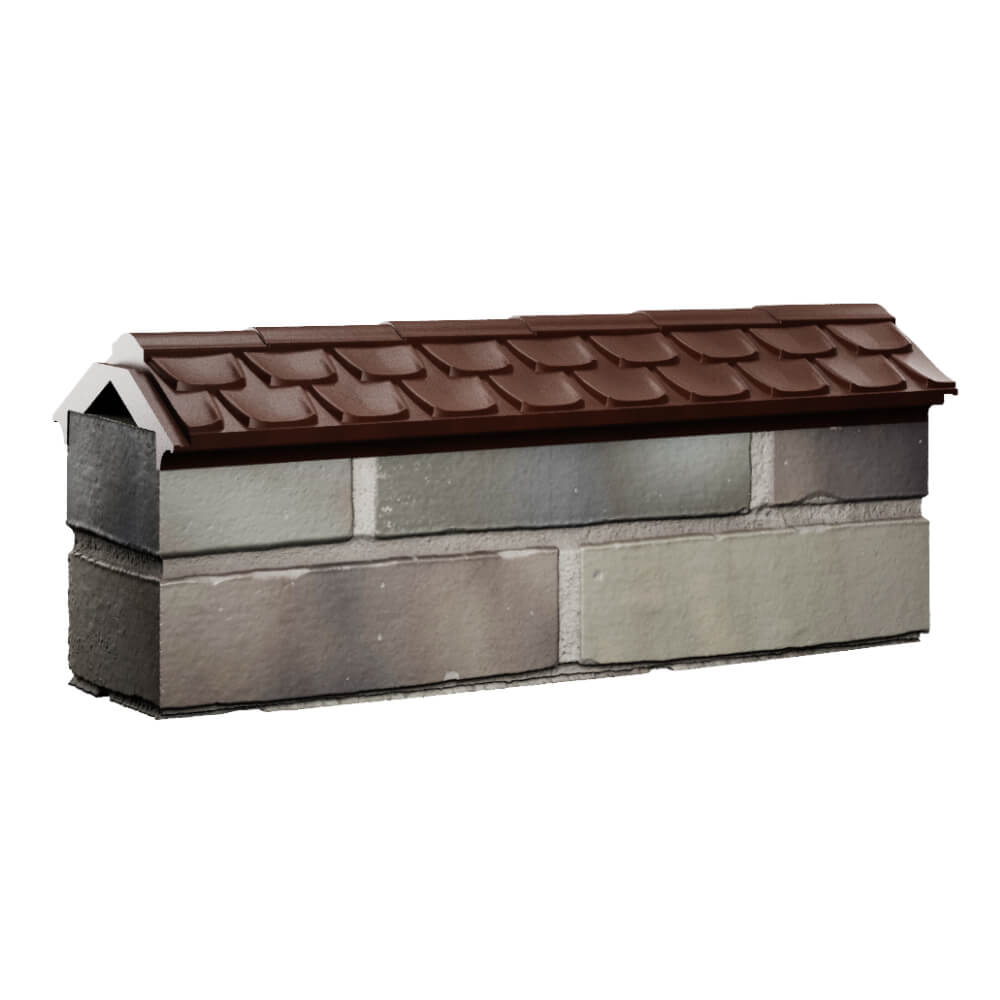 Парапет Zking Эльбрус Коричневый с посадкой на 0.5 кирпича (130мм) Калуга фото