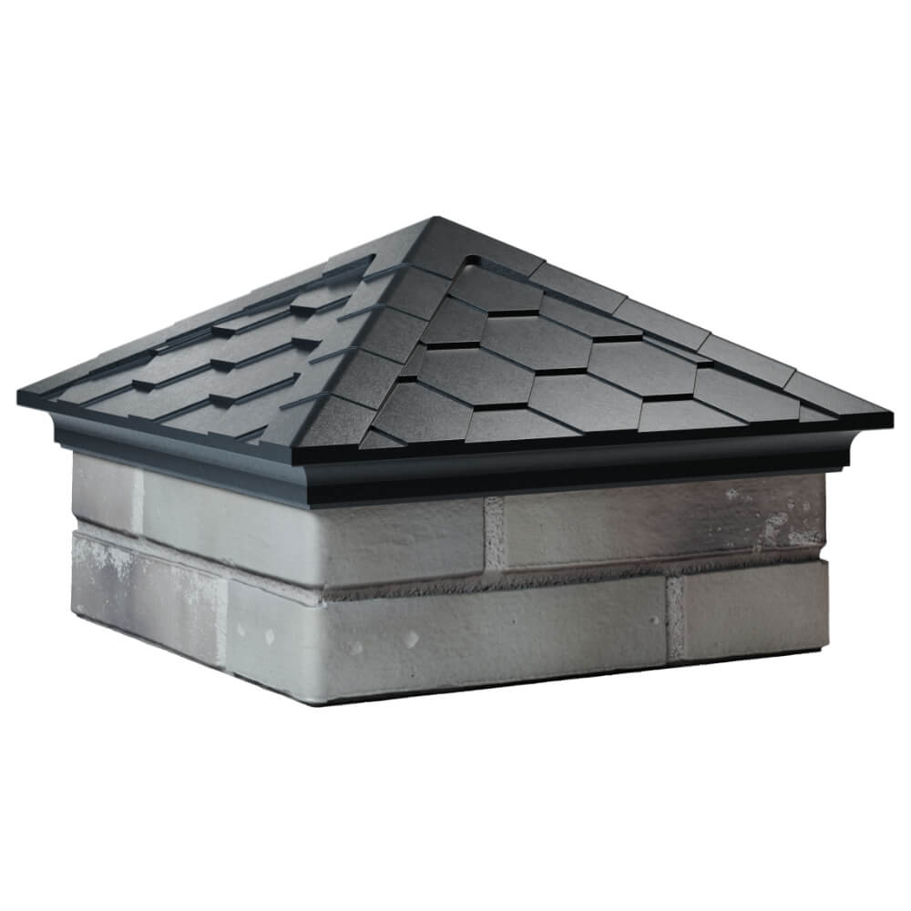 Колпак Zking Эверест Черный на столб 1.5х1.5 кирпича (390х390мм) в Калуге фото