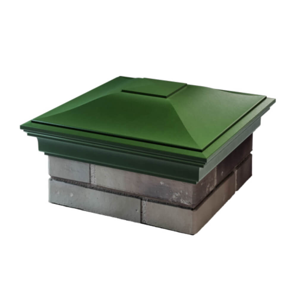 Колпак Zking Монблан Зеленый на столб 1.5х1.5 еврокирпича 0.7НФ (355х355мм) в Калуге фото