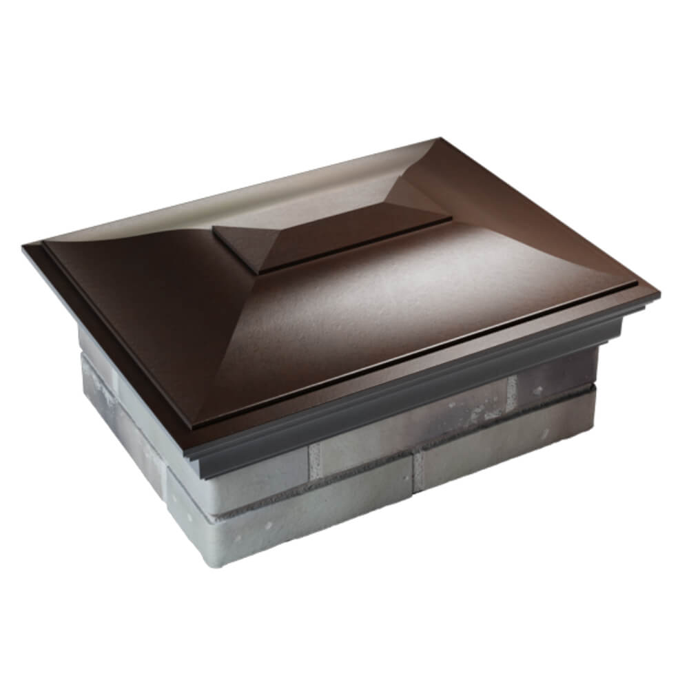 Колпак Zking Монблан Коричневый на столб 2х1.5 кирпича (515х385мм) Калуга фото