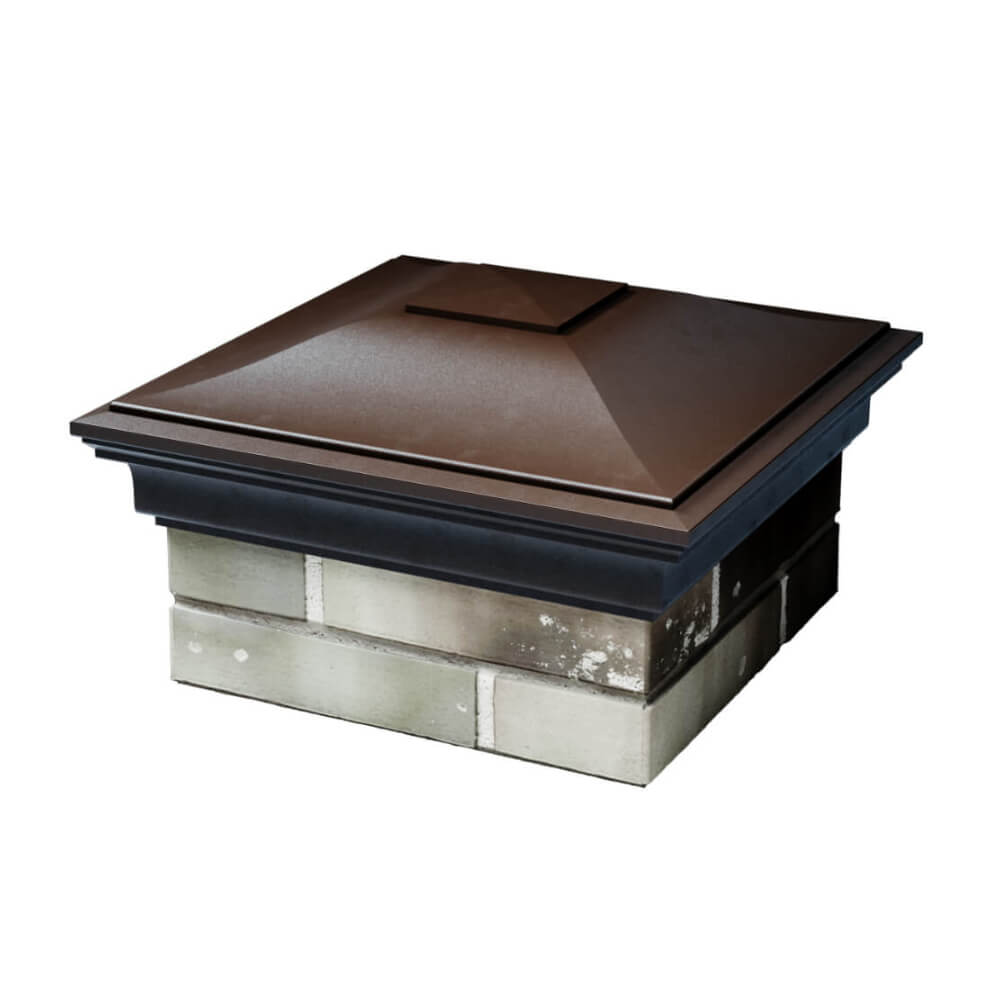 Колпак Zking Монблан Коричневый на столб 1.5х1.5 еврокирпича 0.7НФ (355х355мм) в Калуге фото