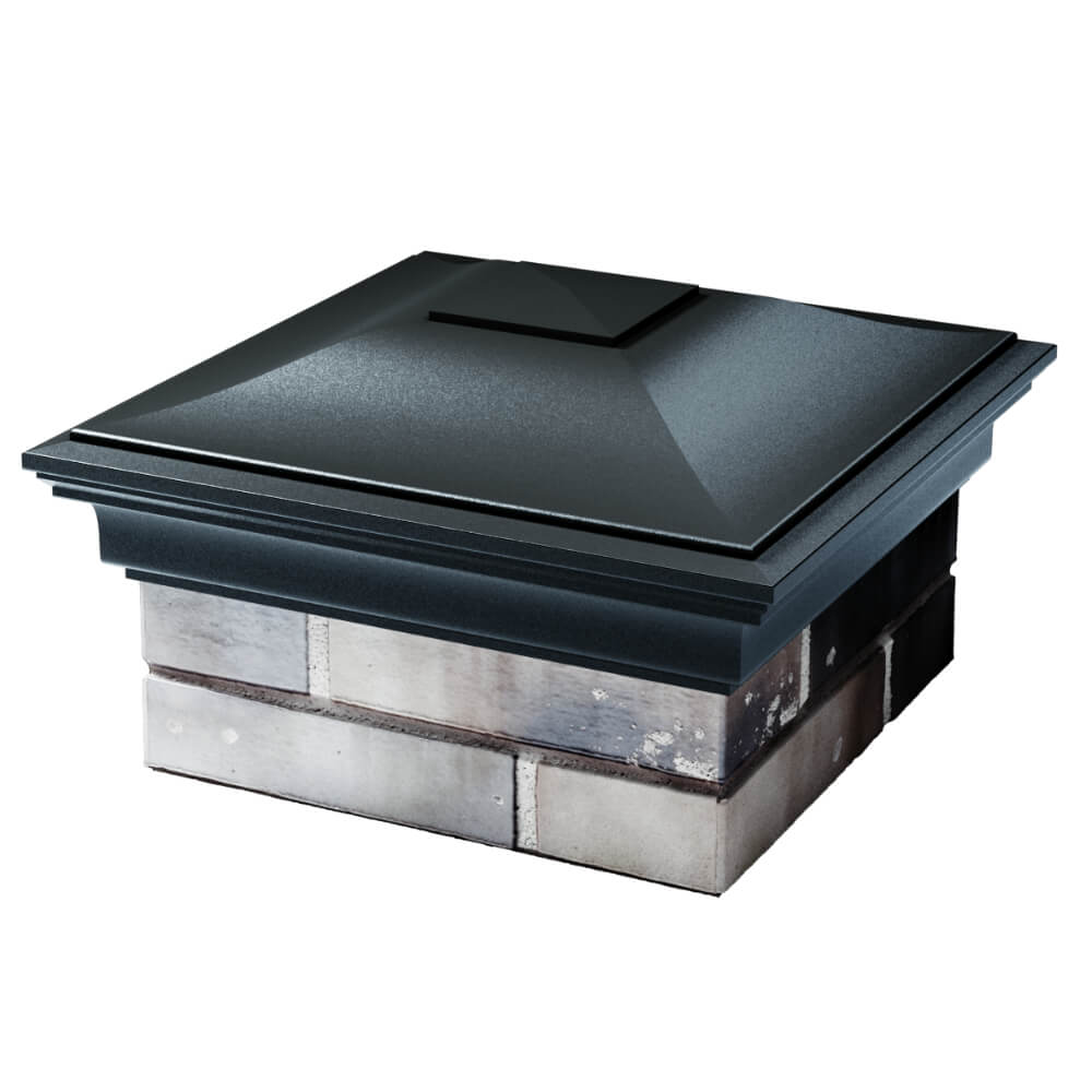 Колпак Zking Монблан Черный на столб 1.5х1.5 кирпича (385х385мм) в Калуге фото