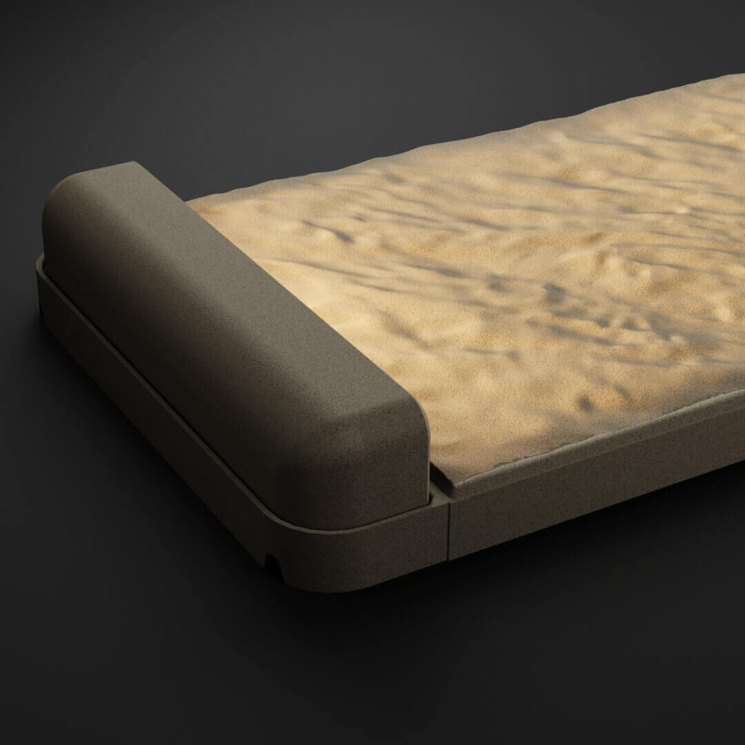 LED Светильник для шаговой плиты STONE Светлая Галька 330х75х98мм в Калуге фото