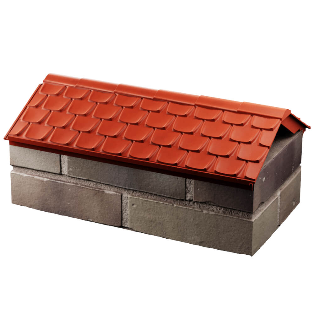 Парапет Zking Эльбрус Красный с посадкой на 1 кирпич (255мм) в Калуге фото