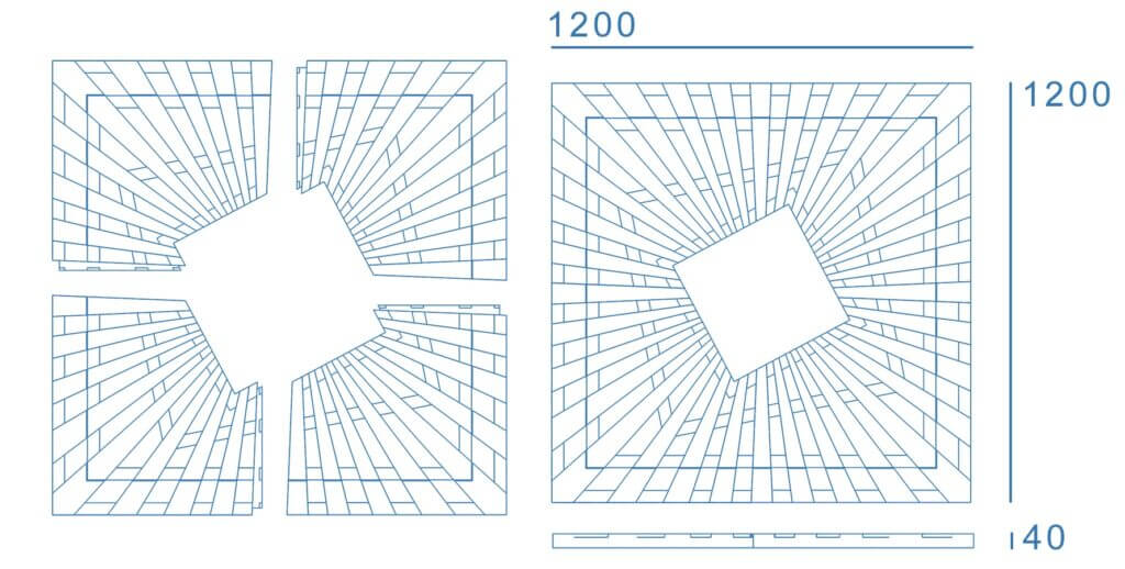 Приствольная решетка для дерева ZKING ATMOSPHERE 1.2х1.2м Черная в Калуге фото