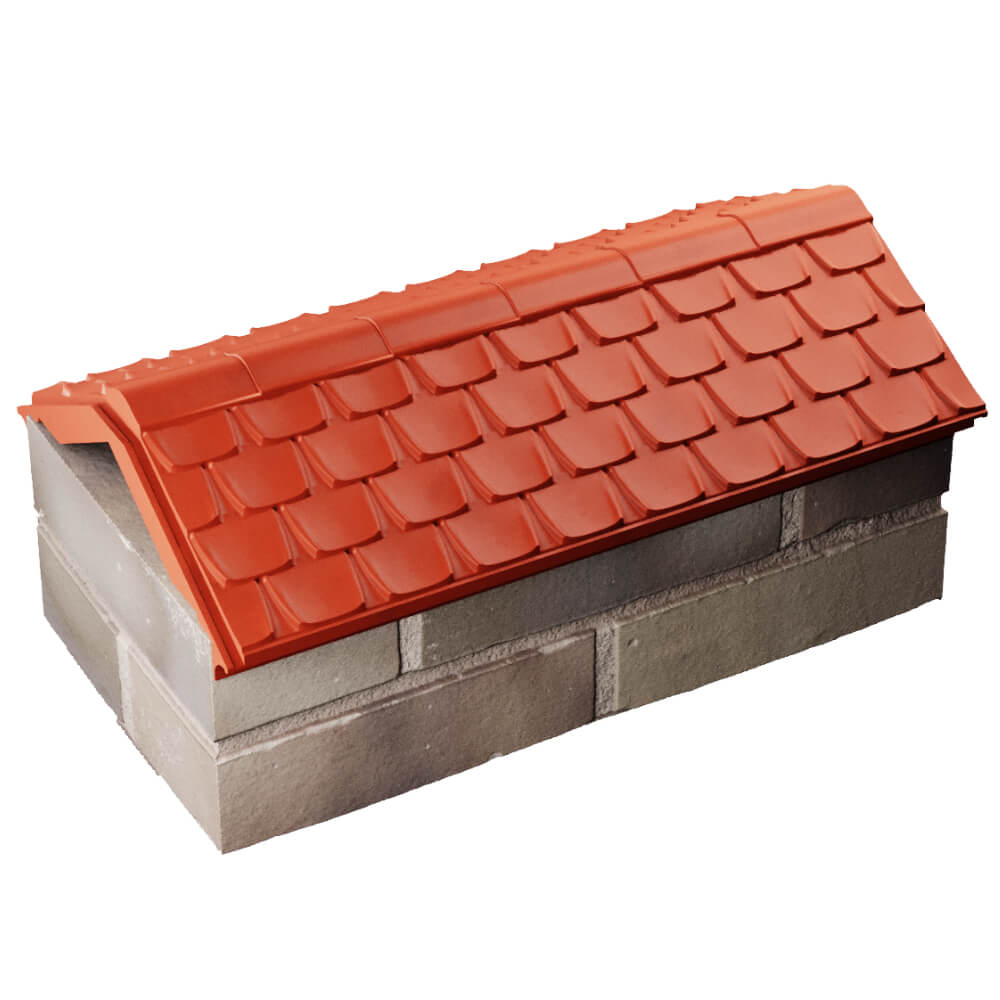 Парапет Zking Эльбрус Красный с посадкой на 1 кирпич (255мм) в Калуге фото