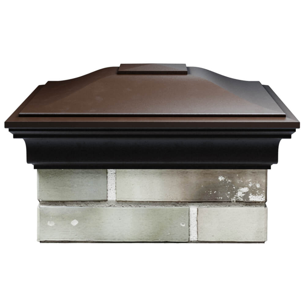 Колпак Zking Монблан Коричневый на столб 1.5х1.5 кирпича (385х385мм) Калуга фото