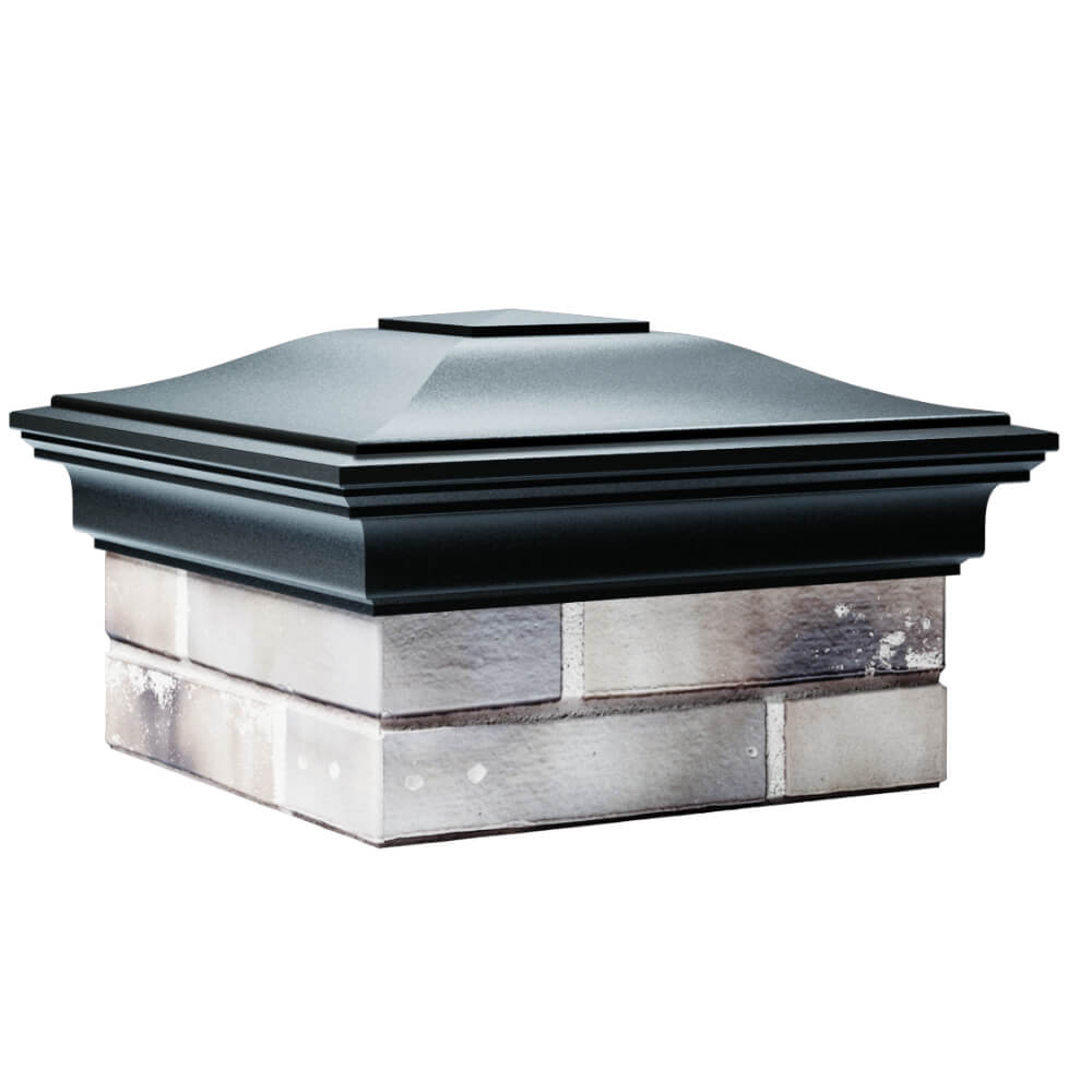 Колпак Zking Монблан Черный на столб 1.5х1.5 кирпича (385х385мм) в Калуге фото