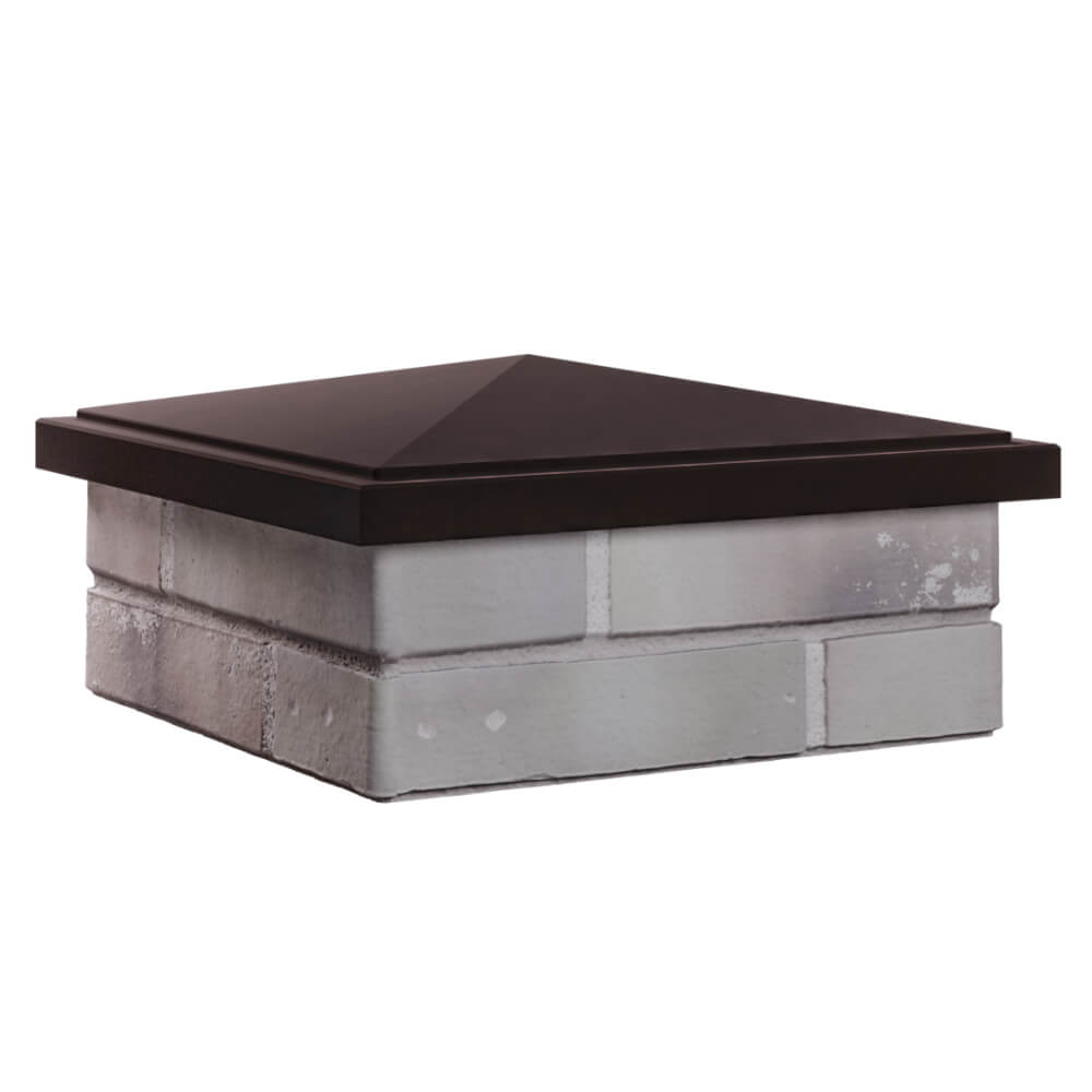 Колпак Zking БонаМоно Коричневый на столб 1.5х1.5 кирпича (385х385, 400х400мм) в Калуге фото