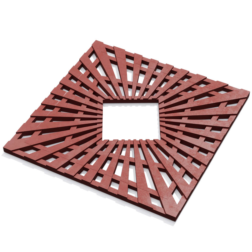 Приствольная решетка для дерева ZKING ATMOSPHERE 1.2х1.2м Красная в Калуге фото