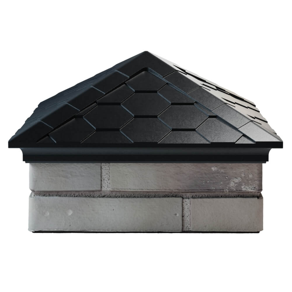 Колпак Zking Эверест Черный на столб 1.5х1.5 кирпича (390х390мм) Калуга фото