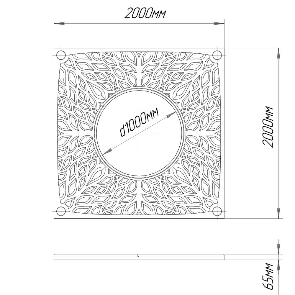Приствольная решетка для дерева ZKING CRUST 2х2м Черная в Калуге фото