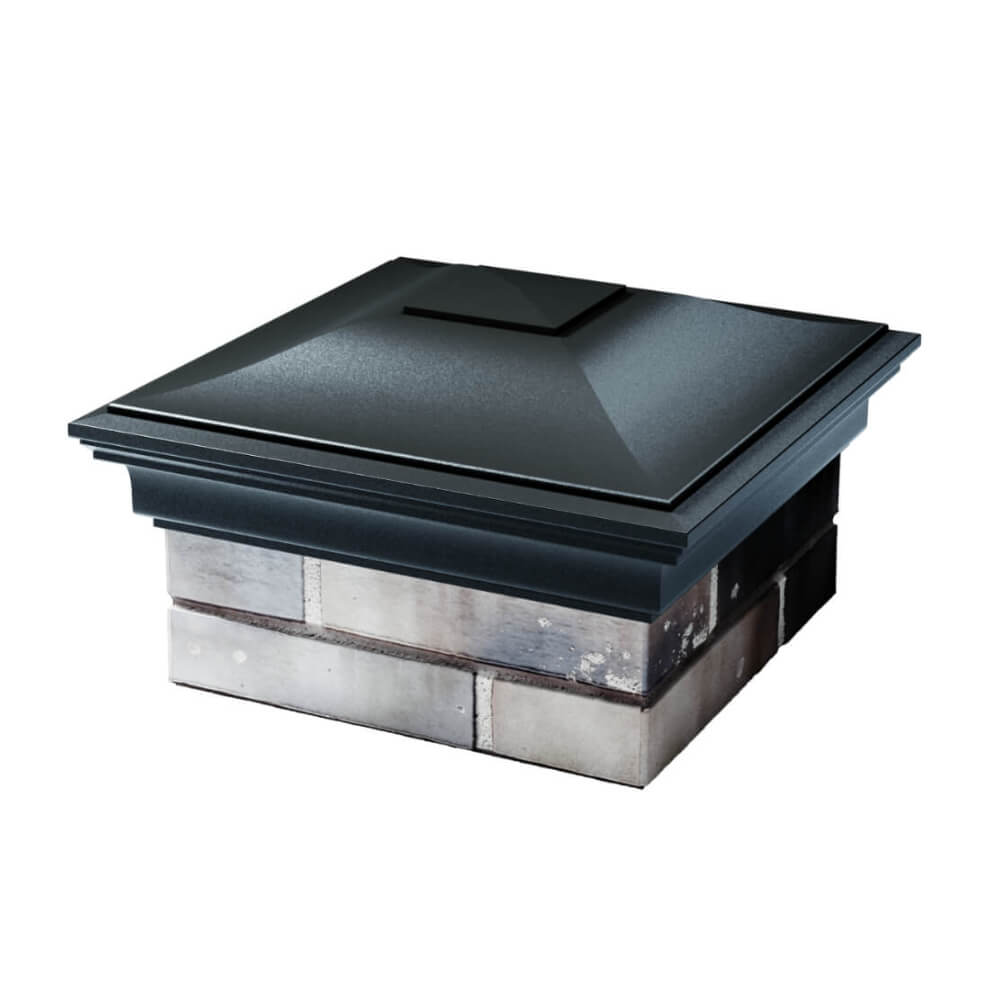 Колпак Zking Монблан Черный на столб 1.5х1.5 еврокирпича 0.7НФ (355х355мм) в Калуге фото