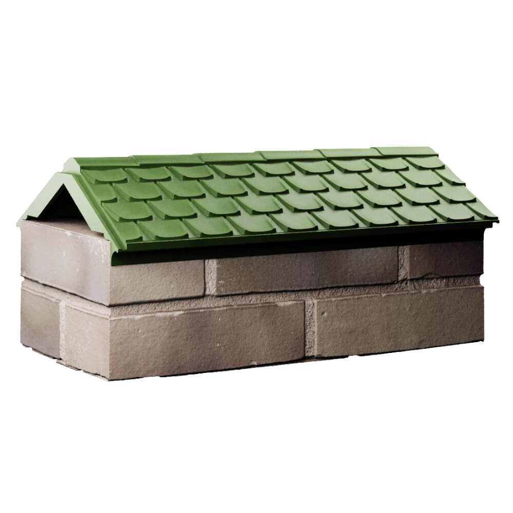 Парапет Zking Эльбрус Зеленый с посадкой на 1 кирпич (255мм) Калуга фото