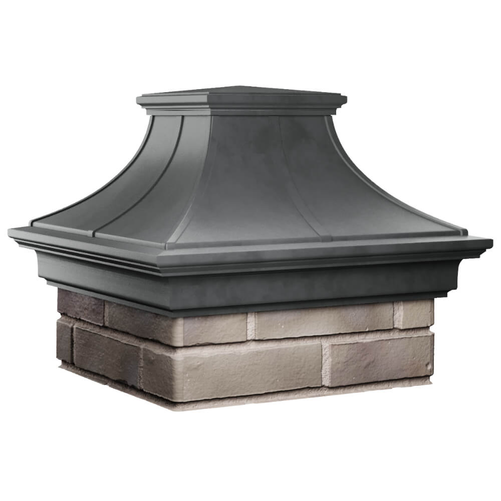 Колпак Zking Монблан Премиум Серый на столб 1.5х1.5 кирпича (385х385мм) в Калуге фото