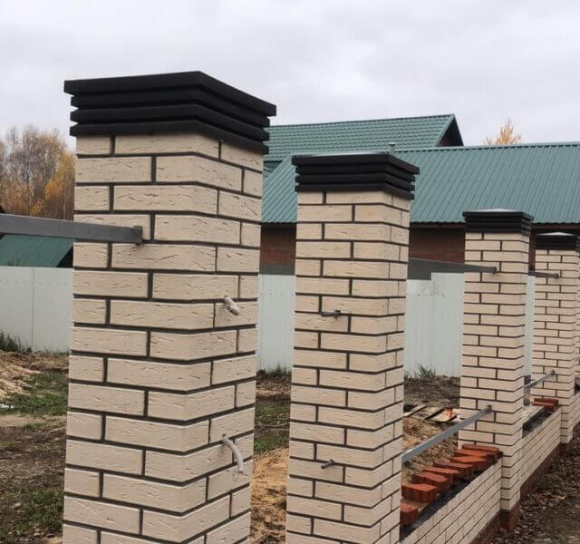 Колпак Zking Бона ХайТек Коричневый на столб 1.5х1.5 кирпича (385х385мм) в Калуге фото