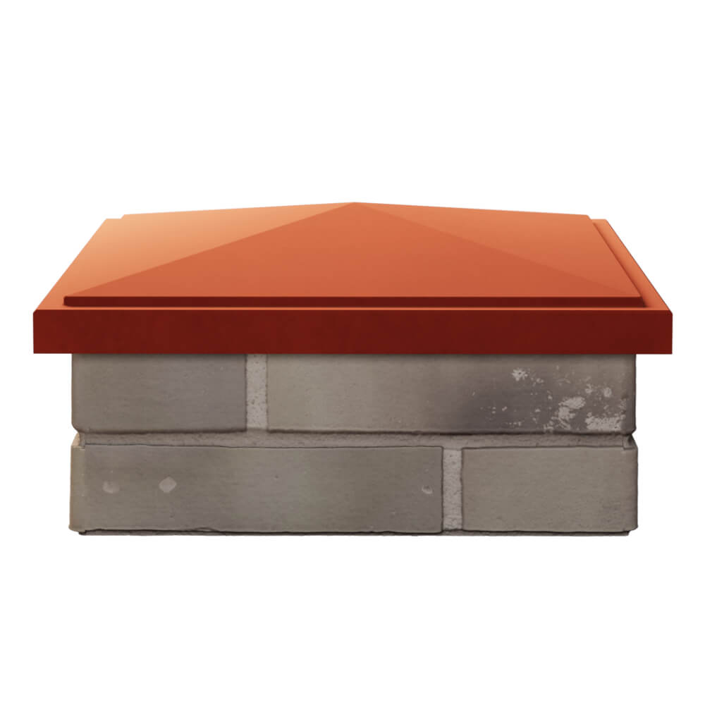 Колпак Zking БонаМоно Красный на столб 1.5х1.5 кирпича (385х385, 400х400мм) Калуга фото