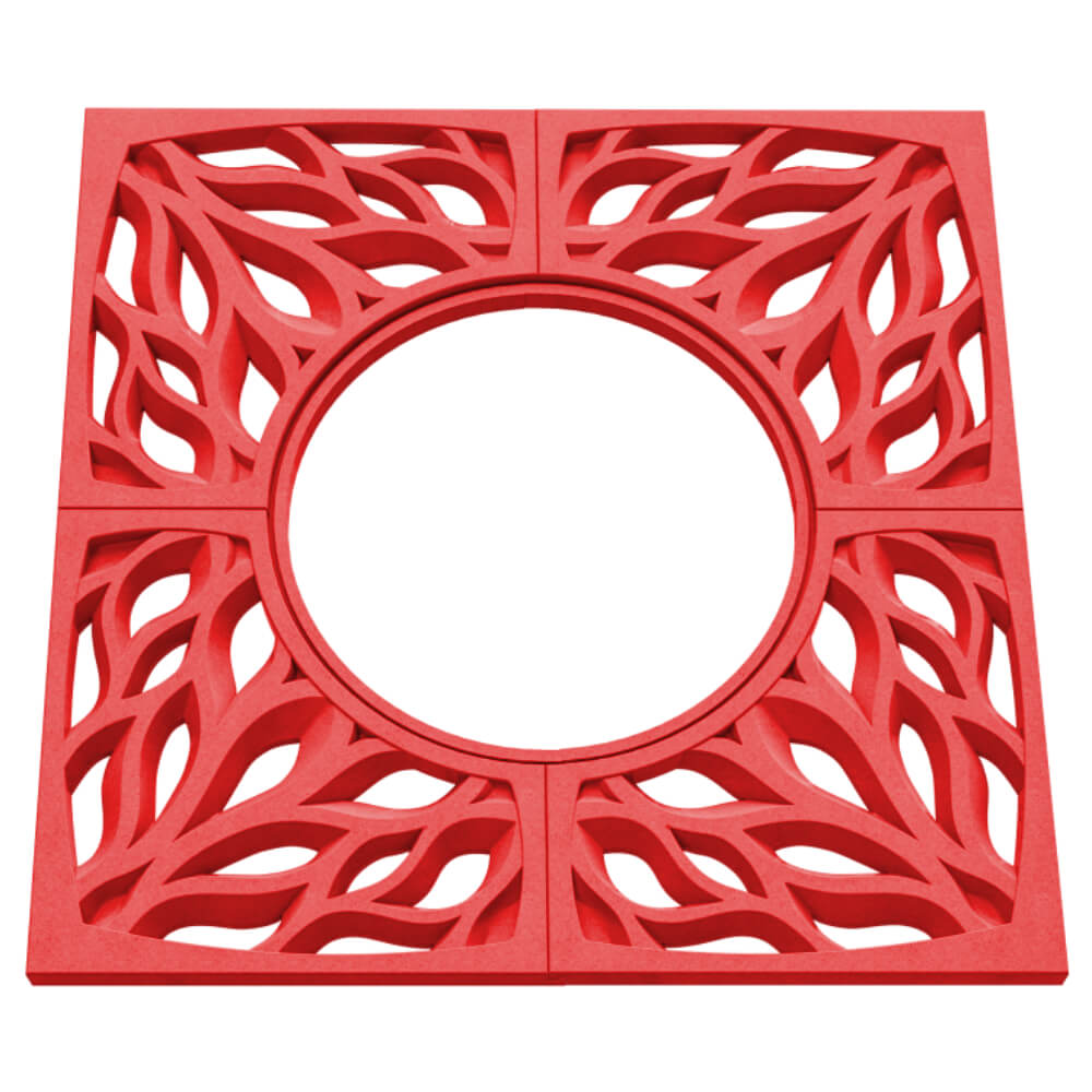 Приствольная решетка для дерева ZKING CRUST 1.2х1.2м Красная в Калуге фото