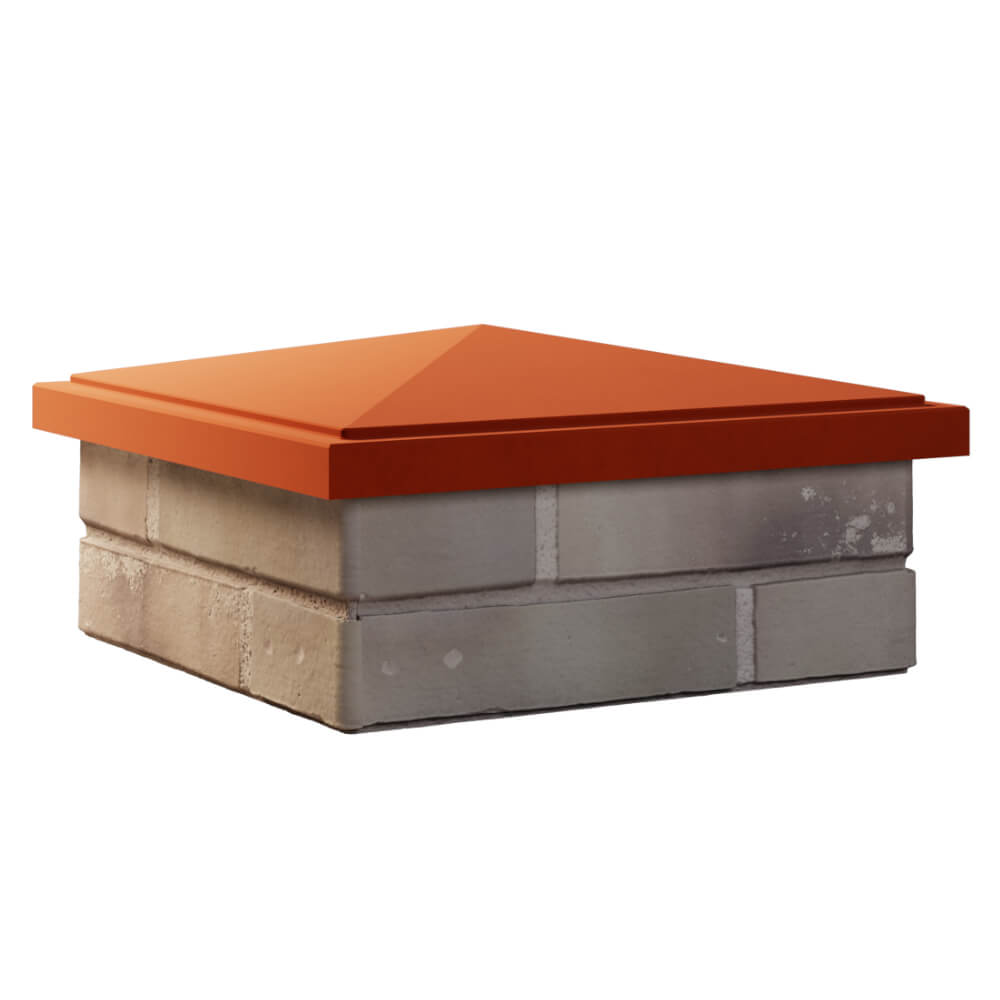 Колпак Zking БонаМоно Красный на столб 1.5х1.5 кирпича (385х385, 400х400мм) в Калуге фото