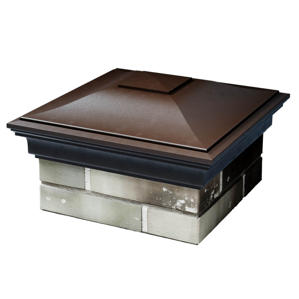 Колпак Zking Монблан Коричневый на столб 1.5х1.5 кирпича (385х385мм) в Калуге фото